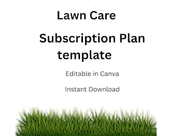 Lawn Care Subscription Template Editable Canva Instant Download