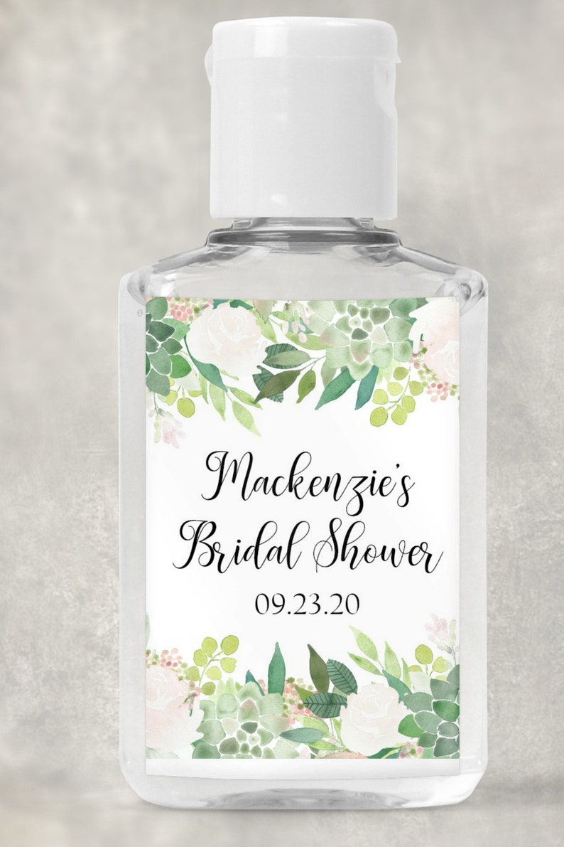 Hand Sanitizer Labels Bridal Shower Bridal Shower Favor with Etsy