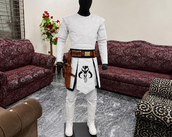 Mandalorian Flight Suit with Belt & Holster | Boba Fett Inspired Costume | Star Wars Cosplay Armor | Death Watch Mythosaur Outfit
