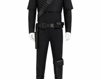 Traje de vuelo negro mandaloriano / Traje de cosplay de Din Djarin / Armadura de cazarrecompensas inspirada en Star Wars