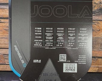 New! Joola Ben Johns PERSEUS 3s 16mm Pickleball Paddle - Carbon Face