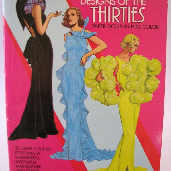 Vintage Paper Dolls Great Fashion Designs of the Thirties by Tom Tierney Dover 1984