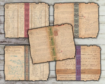 Grunge Ephemera: Printable Junk Journal Pages (Digital Download)