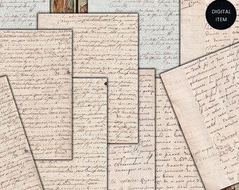 Antique French Letter Ephemera: 1700s Handwritten Documents (Digital Download)