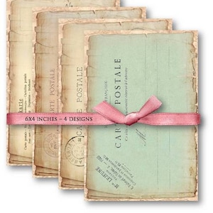 DIGITAL Vintage Postkarten Digital Collage Sheet Download -505- Digitales Papier - Instant Download Printables