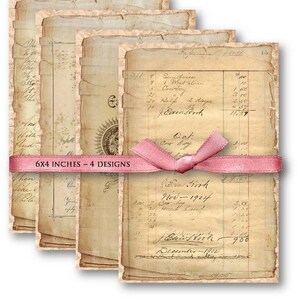 Vintage Ephemera Collage Sheet: Printable Digital Paper (Digital Download)