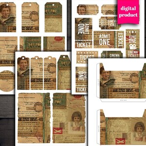 DIGITAL vintage Junk Journal Kit Télécharger - Imprimable vintage Ephemera - VBM2425