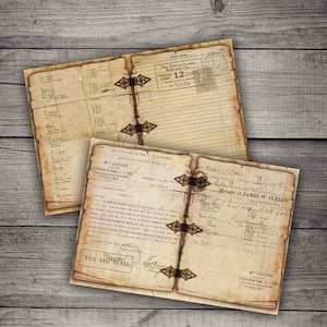 Vintage Grunge Junk Journal: Printable Collage Sheet (Digital Download)