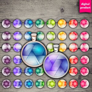 1 Inch Circle Graphics: Cabochons, Bottle Caps, Pendants (Digital Download)