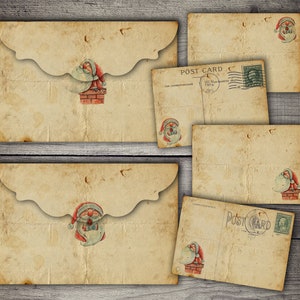 Buste natalizie vintage stampabili DIGITALI - Kit diario natalizio digitale - VBM2256