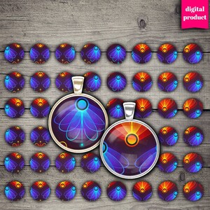 1 Inch Circle Graphics: Cabochons, Bottle Caps, Pendants (Digital Download)