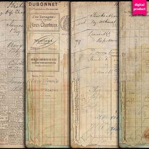DIGITAL Grunge Ephemera - Ausdruckbare Vintage Ephemera - Vintage Junk Journal Digital Collage Sheet Download - VBM2747
