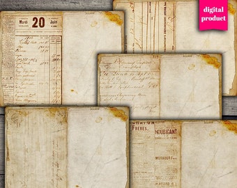 Grunge Ephemera: Rusty Junk Journal Pages (Digital Download)