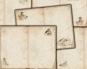 DIGITAL Vintage Baby Journal Pages - Printable Children Junk Journal Kit - Digital baby Images - VBM2589