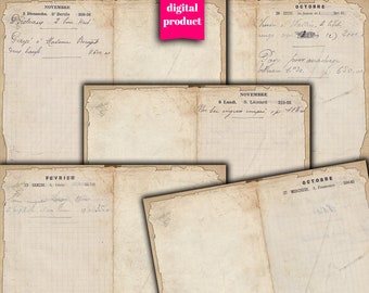 Grunge Ephemera: Vintage Junk Journal Pages (Digital Download)