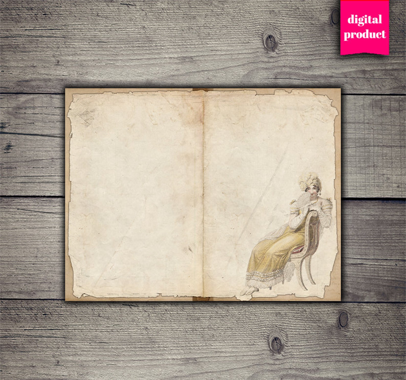 DIGITAL Jane Austen Journal Pages Printable Regency Era - Etsy