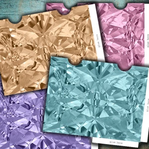 DIGITAL Printable Diamond Envelopes - Digital collage sheet download