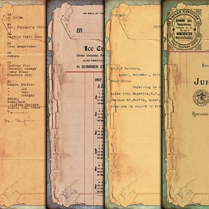 DIGITAL Vintage Grunge Ephemera - Digital Collage Sheet Download