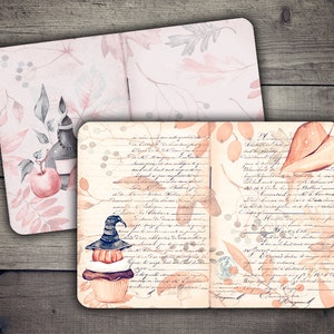 Fall Halloween Junk Journal Cover Pages: Printable Collage Sheet (Digital Download)