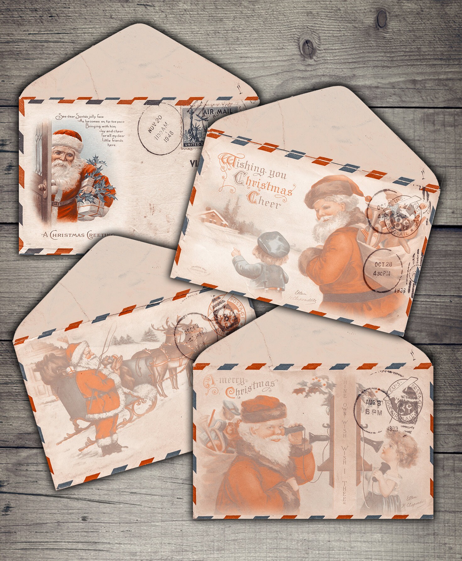 digital-vintage-christmas-airmail-envelopes-digital-collage-sheet-printable-etsy