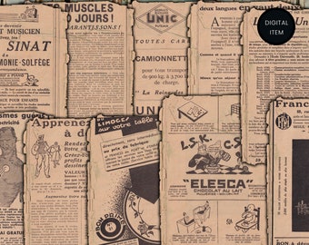 1930s French Ephemera: Vintage Printable Junk Journal (Digital Download)
