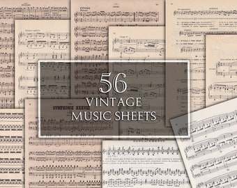 Real Vintage 1920's Music Sheets: Printable Ephemera Kit (Digital Download)