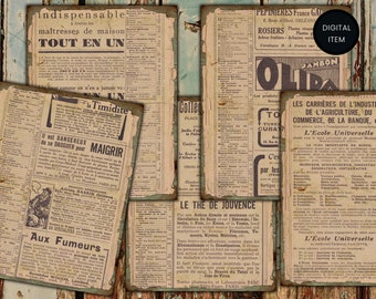 1930s French Ephemera: Vintage Printable Junk Journal (Digital Download)
