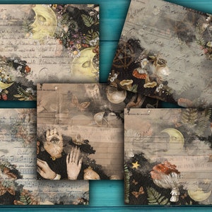 Green Witch Junk Journal Pages: Botanical Ephemera (Digital Download)