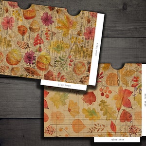 DIGITAL Vintage Fall Printable Envelopes - Digital Collage Sheet ...
