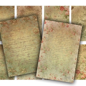 DIGITAL Handwritten Letters Digital Collage Sheet Descargar - 574 - Papel Digital - Descarga Instantánea Imprimibles