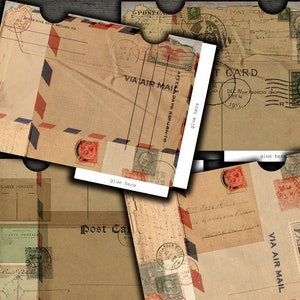 DIGITALE Vintage Briefumschläge - Digital collage sheet download