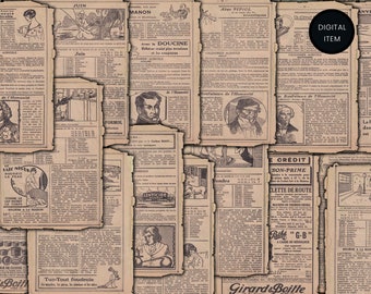 1929 French Ephemera: Vintage Printable Junk Journal (Digital Download)