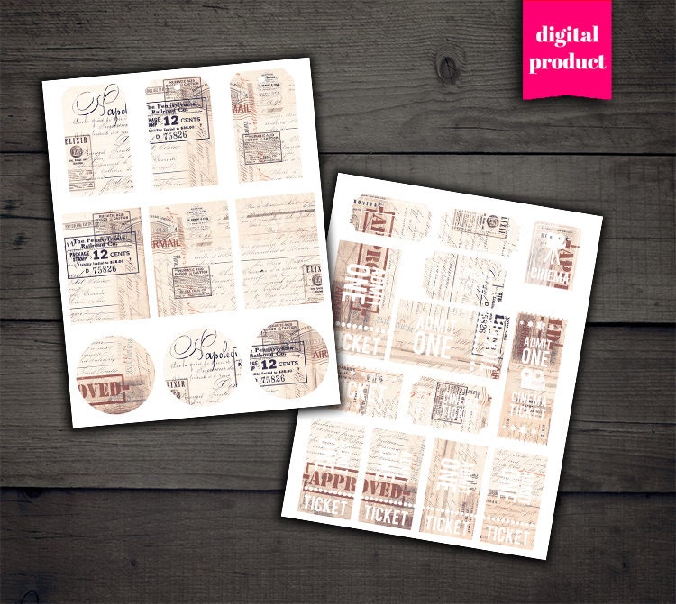 DIGITAL Vintage Postal Junk Journal Kit Download - Printable Grunge ...