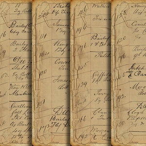 DIGITAL Vintage Handgeschriebene Ephemera - Junk Journal Digital Collage Sheet Download - VBM1862