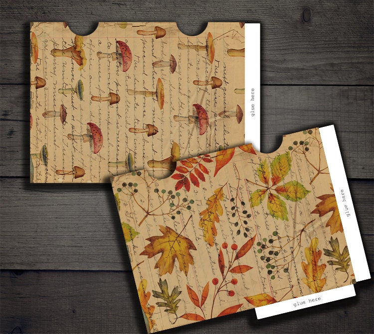 DIGITAL Vintage Fall Printable Envelopes - Digital Collage Sheet ...