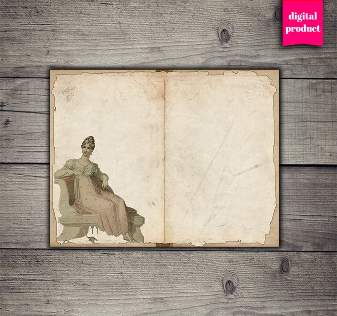 DIGITAL Jane Austen Journal Pages Printable Regency Era - Etsy