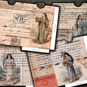 DIGITAL vintage Christian Faith Envelopes - Téléchargement de feuilles de collage numérique