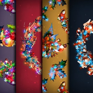DIGITAL Christmas Lights Digital Paper Download