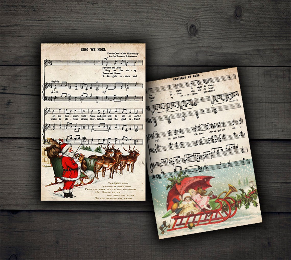 DIGITAL Printable Vintage Christmas - Il 1140xN.2723532237 Iea9
