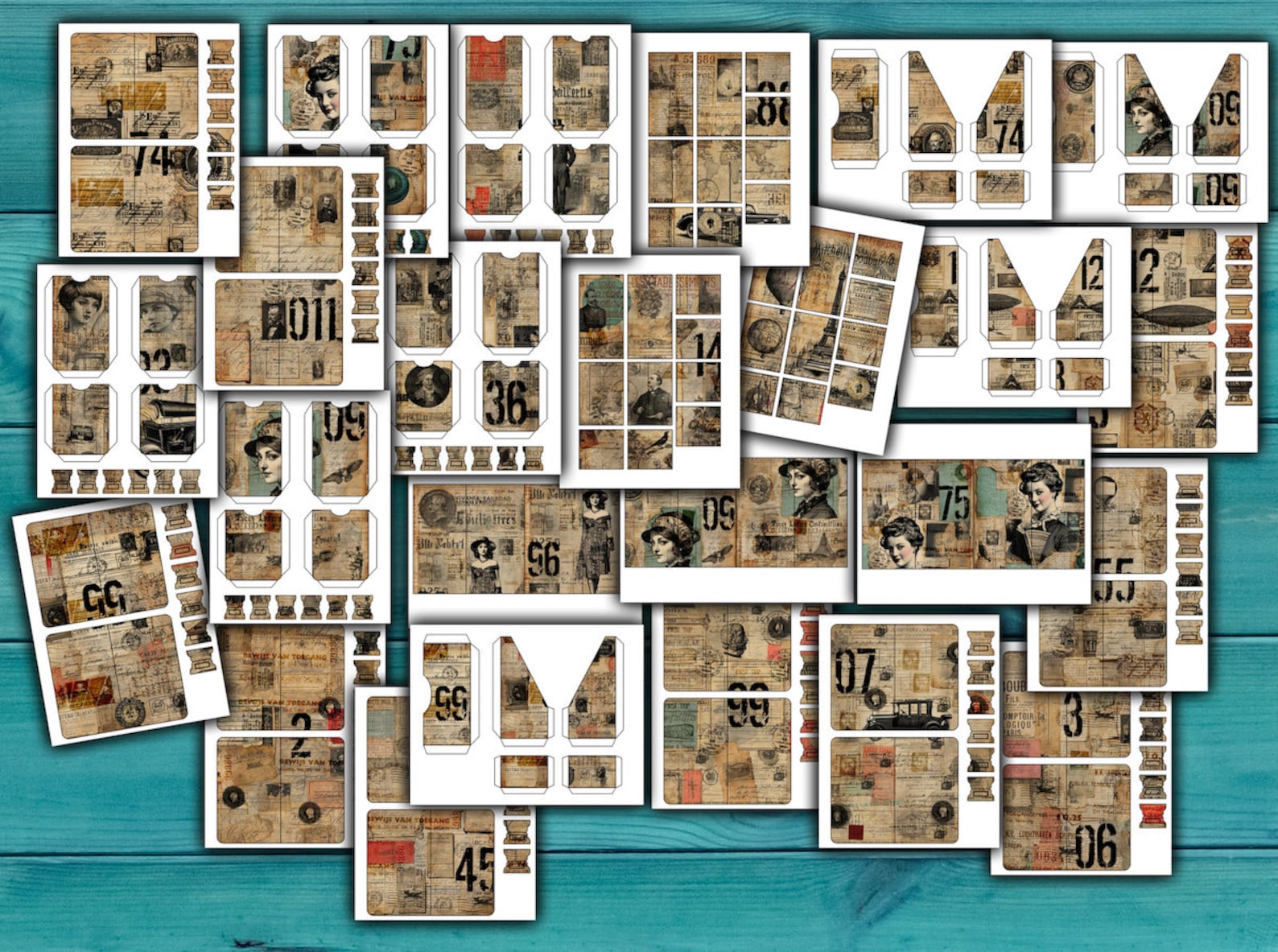 Industrial Grunge Ephemera Folio Kit: Printable Junk Journal (digital ...