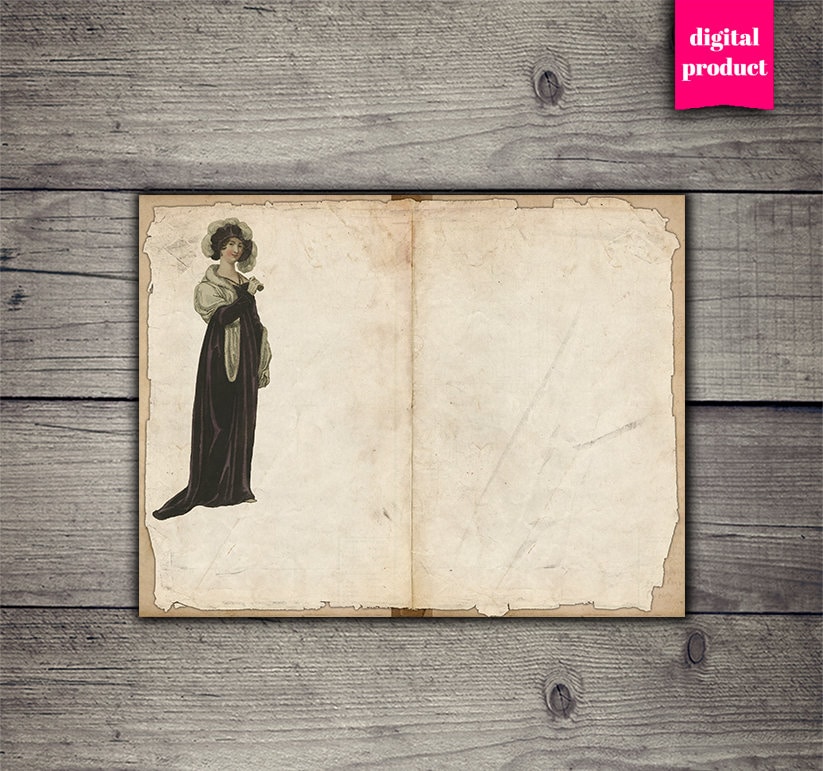DIGITAL Jane Austen Journal Pages Printable Regency Era - Etsy