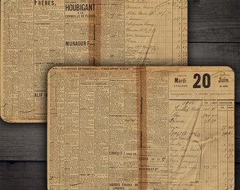 DIGITAL Printable Vintage Ephemera - Digital Junk Journal Download - VBM2104