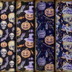 Halloween Digital Paper: Junk Journal Ephemera Collage (Digital Download)