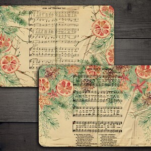 Vintage Christmas Songs: Junk Journal Printable Pages (Digital Download)
