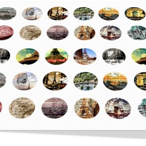 DIGITAL Paris 1 Inch Circles - Digital Collage Sheet Download - Etsy
