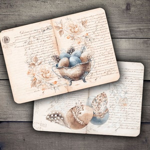 DIGITAL Vintage Huevos de Pascua Digital Collage Hoja Descargar