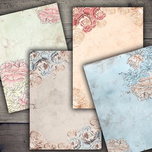 DIGITAL Floral Backgrounds Digital Collage Sheet Printables