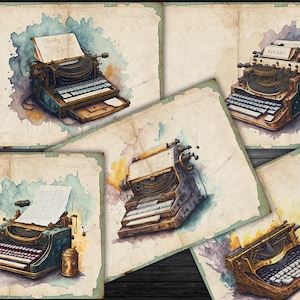 Vintage Schreibmaschine Junk Journal Kit: Druckbare Ephemera (Digitaler Download)