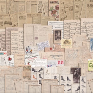 DIGITAL vintage Junk Journal Mega Bundle Ephemera, Junk Journal Kit, Printable Ephemera, Ledgers, Reçus, Documents - VBM2875