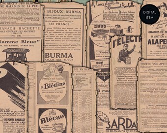 1930s French Ephemera: Vintage Printable Junk Journal (Digital Download)